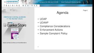 UDAAP  Lessons Learned from Enforcement Actions [upl. by Ingamar386]