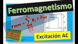 Ferromagnetismo  nucleo excitado con AC  Problema resuelto [upl. by Christianson]