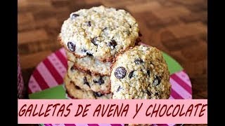 GALLETAS DE AVENA Y CHOCOLATE SUPER RICAS Y MUY SENCILLAS DE HACER [upl. by Cesaro]