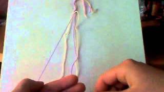 Friendship Bracelet Right Hand Knot Basic Tutorial [upl. by Merola]