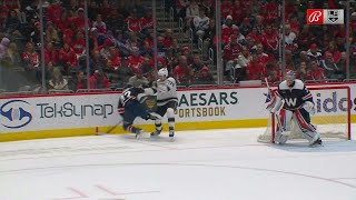 Martin Fehérváry crashes head first into the boards after a hit from Alex Laferriere [upl. by Standush]