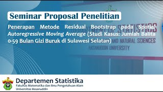 Penerapan Metode Residual Bootstrap pada Spatial Autoregressive Moving Average [upl. by Vivianne]