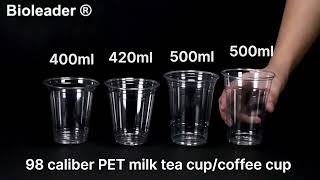 Ecofriendly Disposable PET PLA Cups Clear Plastic Cups [upl. by Fronnia]