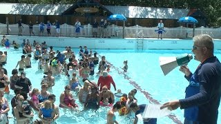 FAMILY Join The Worlds Largest Swim Lesson at Splish Splash in Riverhead [upl. by Alledi]