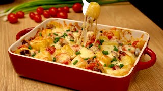 Baked Potatoes with Sausages and Cheese The Perfect Recipe for a Hearty Dinner [upl. by Burck436]