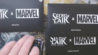 Marvel Secret Lair Opening  All 5 Lairs Opened Plus Rants About the Greedy Sales Tactic [upl. by Yrelbmik]