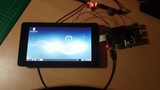 ASUS tinker board running on official raspberry pi touchscreen [upl. by Aihsinyt]