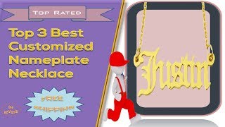 Top 3 Best Customized Nameplate Necklace Review  Personalized Name Necklace [upl. by Katherin941]