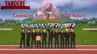 Eliminating my custom mode rivals 202x suitors Yandere Simulator Mission Mode [upl. by Kial]