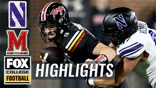 Northwestern Wildcats vs Maryland Terrapins Highlights  FOX College Football [upl. by Ahsilam]