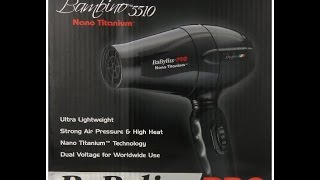 Babyliss Bambino Nano Titanium Ulta Lightweight Hair Dryer 1000 Watt Reviews [upl. by Osithe]