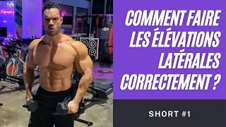 Comment faire les élévations latérales  Shorts [upl. by Nielson]