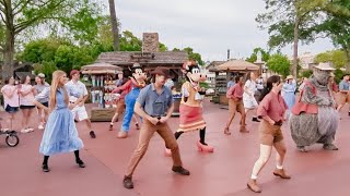 Surprise Sighting  Frontierland Hoedown  Flashmob  Magic Kingdom  Walt Disney World  April 2024 [upl. by Lattie]