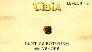 Tibia Hunt de Rotworm em Venore  XP  level 8  15 [upl. by Adniroc755]