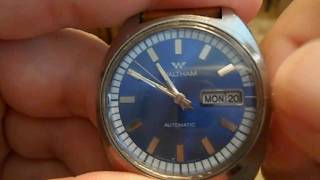 How to Change the Day amp Date on a Vintage 1970s Waltham Watch [upl. by Junna339]