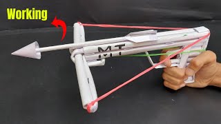 Powerful Paper Crossbow  How to Make a Powerful Paper Crossbow That Shoots Dart  Easy Tutorial [upl. by Nama907]