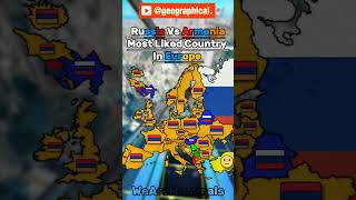 Russia vs Armenia Most liked country in Europe  GeoMappingtv6 armenia russia [upl. by Danya54]