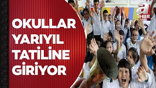 Okullar yarıyıl tatiline giriyor Tatil için son ders zili cuma günü  A Haber [upl. by Fancy417]