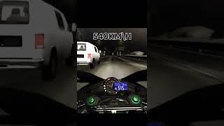 Kawasaki ninja H2R top speed check 540km\h full speed rider youtube short trending viral video [upl. by Ettenig]