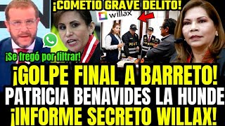 BENAVIDES LO LOGRÓ G0LPE DEFINITIVO A MARITA BARRETO CON BOMB4ZO WILLAX ¡NO REGRESARÁ A FISCALIA [upl. by Llehsyt651]