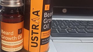 USTRAA Beard Growth Oil  Unboxing  Review [upl. by Zetes]