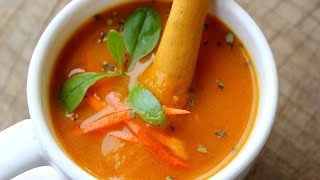 Carrot Soup how to prepare quick and easy carrot soup  Foodvedam [upl. by Seravart]