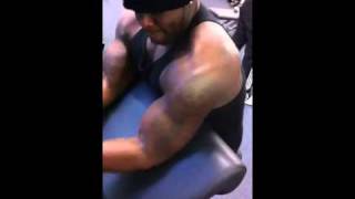 Adebayo Akinfenwa keeping it BEASTMODE in the gym [upl. by Krik]