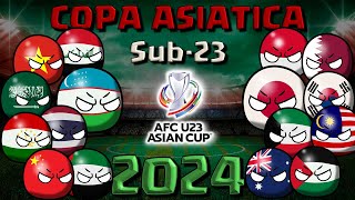 así fue la COPA ASIATICA sub23 de QATAR 2024 countryballs [upl. by Ricardama]