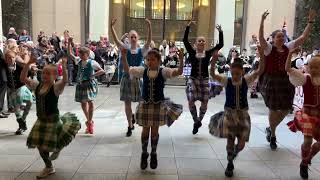 Massed Highland Fling in the forecourt of The Westin Melbourne Melbourne Tartan Festival 2023 [upl. by Chatterjee793]