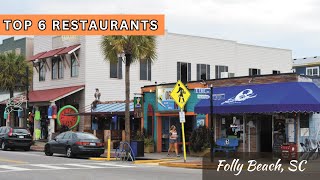 Top 6 Restaurants In Folly Beach SC 2024 [upl. by Atenahs]