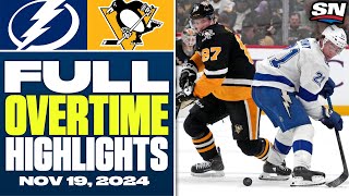 Tampa Bay Lightning at Pittsburgh Penguins  FULL Overtime Highlights  November 19 2024 [upl. by Averill578]