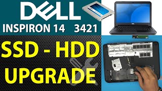 Dell Inspiron 14 3421 SSD HDD Upgrade 💻 [upl. by Aronal159]