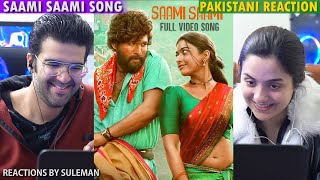 Pakistani Couple Reacts To Saami Saami Full Video  Pushpa  Allu Arjun Rashmika M  Sunidhi C DSP [upl. by Nalyad]