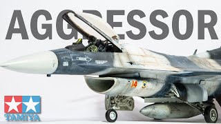 Tamiyas 148 F16CN Aggressor  Full Build  HD [upl. by Nodnas]