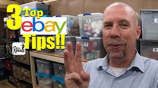 TOP THREE TIPS for RESELLING on EBAY plus 12 Items that SOLD [upl. by Assiluy]