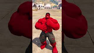 GTA V Red Hulk vs Superheroes Fight who will win shorts [upl. by Lunneta]