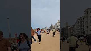 Cyling in Ostende along the coastal route [upl. by Ellehsem]