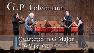 Georg Philipp Telemann Quartetto in G Major from Tafelmusik TWV43 G2  Sigiswald Kuijken LIVE [upl. by Anselm825]