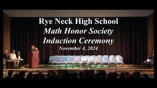 Rye Neck High School Math Honor Society Induction Ceremony  11424 [upl. by Euginomod520]