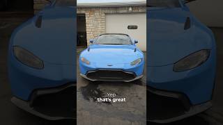 I got the car 2022 Blue Aston Martin Vantage with 3900 miles luxurycars astonmartin carshorts [upl. by Dode]