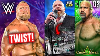 New TWIST In Brock Lesnar WWE RETURN WWE New STAGES COMING  Goldberg Crown Jewel  WWE News [upl. by Ahsitauq748]