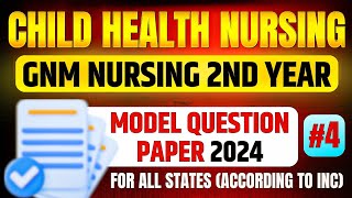 Gnm 2nd Year Child Health Nursing Question Paper 2024  Gnm 2nd Year Question Paper [upl. by Sunev957]