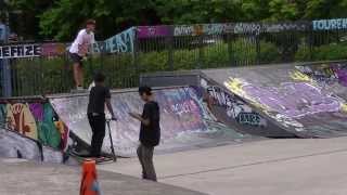 Graffiti and Skateboarding Pt1  Scape Skate Park [upl. by Trefler]