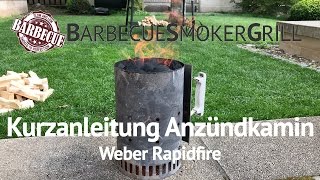 Anzündkamin richtig verwenden  Kurzanleitung für Weber [upl. by Blen731]