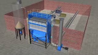 3d animation Dust collectors system  Bag Filter working principle  Jet Filter [upl. by Sancha]