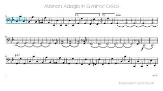 Albinoni Adagio In G Minor Cello [upl. by Aloiv673]