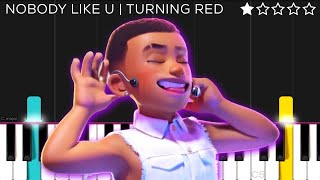 4TOWN  Nobody Like U from Turning Red  EASY Piano Tutorial [upl. by Nimsaj99]