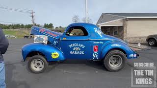 Willys Drag racing Gassers Hotrods at Connecticut Street Rod Association  Wallingford CT [upl. by Suiramad]