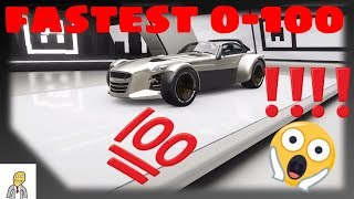 Fastest car 0100kmh Forza Horizon 4Donkervoort d8 gto [upl. by Olvan]