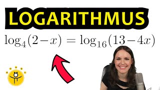 Logarithmusgleichung lösen – LOGARITHMUS Gleichung nach x auflösen Basiswechsel [upl. by Nymzaj]